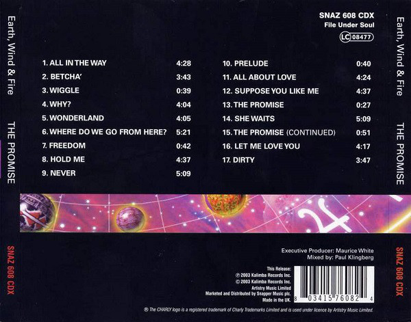 Earth, Wind & Fire  The Promise : Back